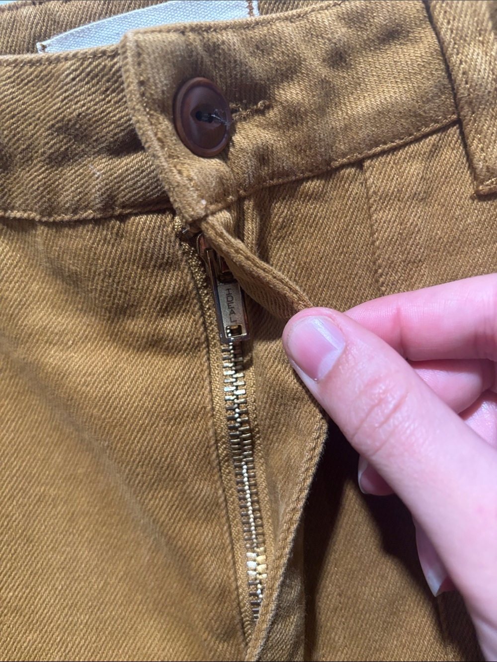 Alex Mill Wide-Leg Utility Pants in Mustard Brown - Picture 4 of 7